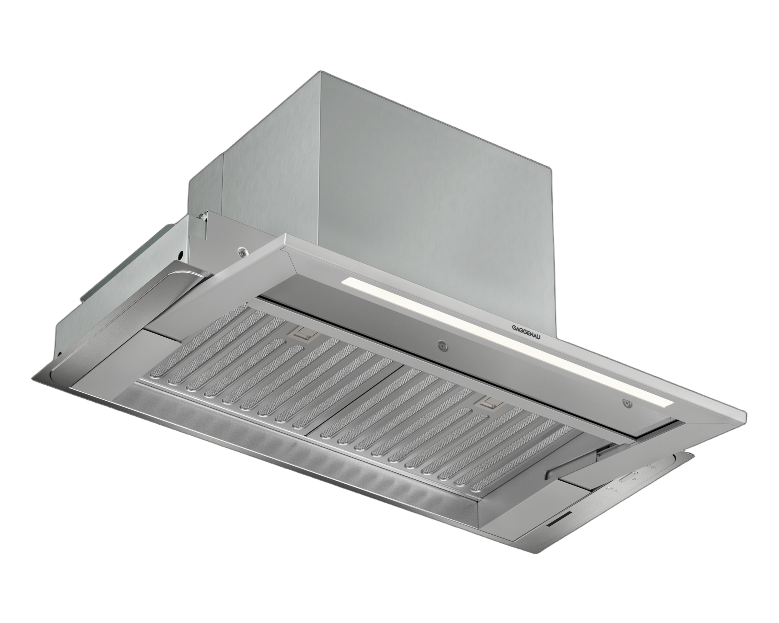 30" Telescopic Hood, Motorized, Natural Aluminum Frame, with Blower