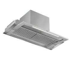 36" Telescopic Hood, Motorized, Natural Aluminum Frame, with Blower